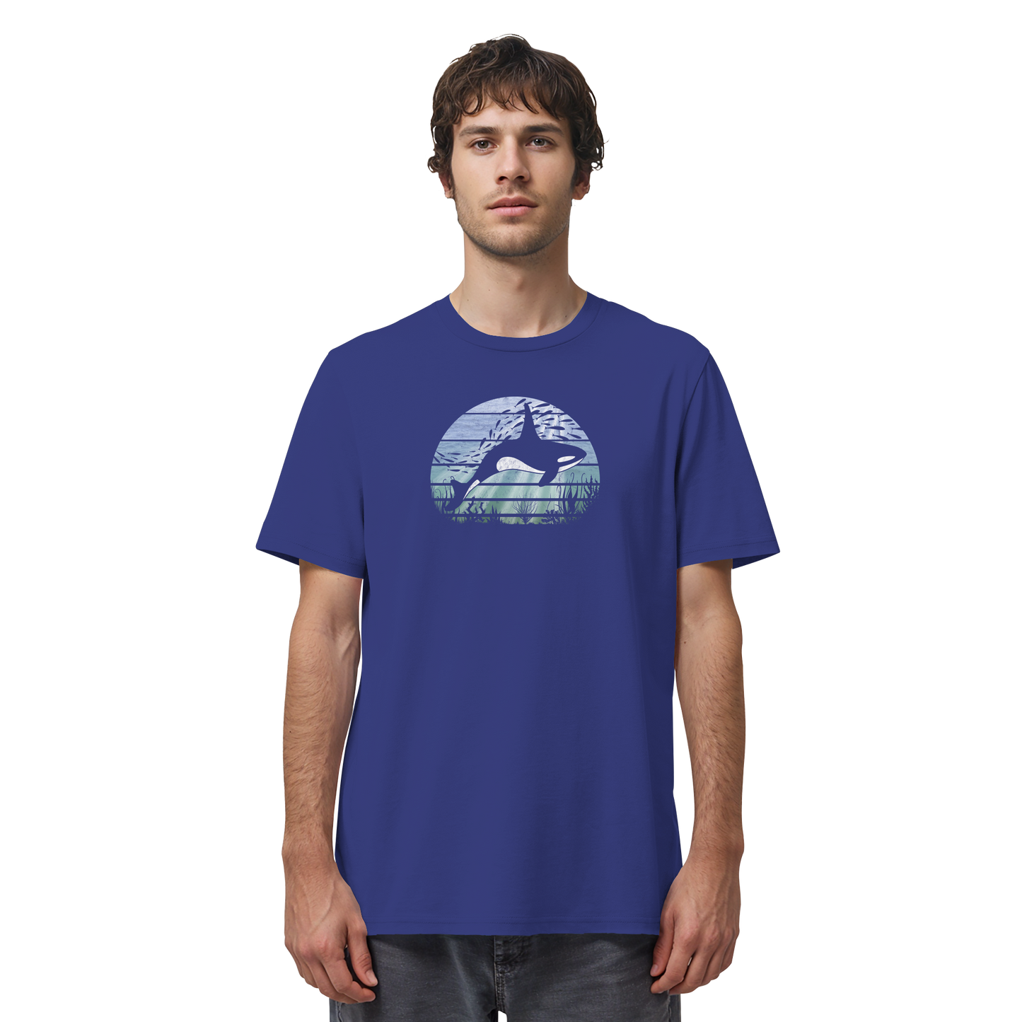 Retro Tiefsee Schwertwal Orca - Organic Shirt