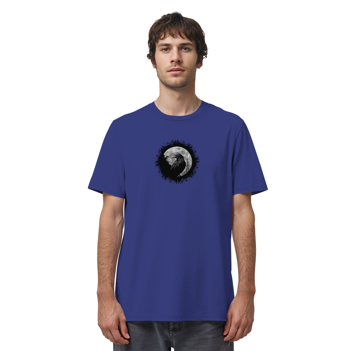 Schwarzer Rabe bei Vollmond  - Organic Shirt