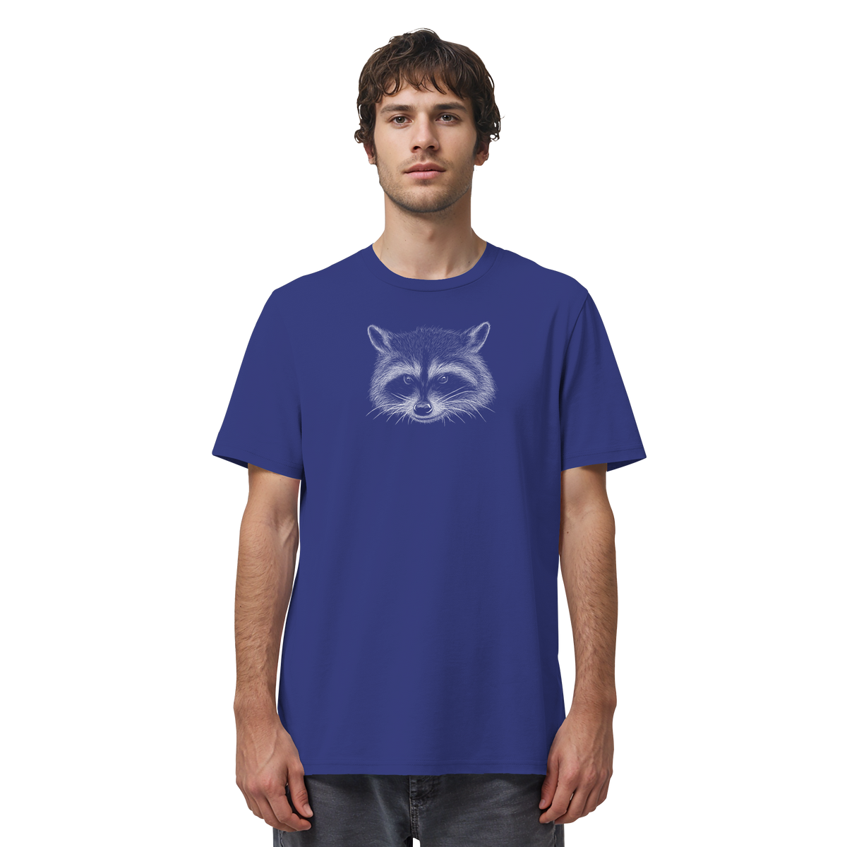 Waschbär Illustration Kritzelkunst - Organic Shirt
