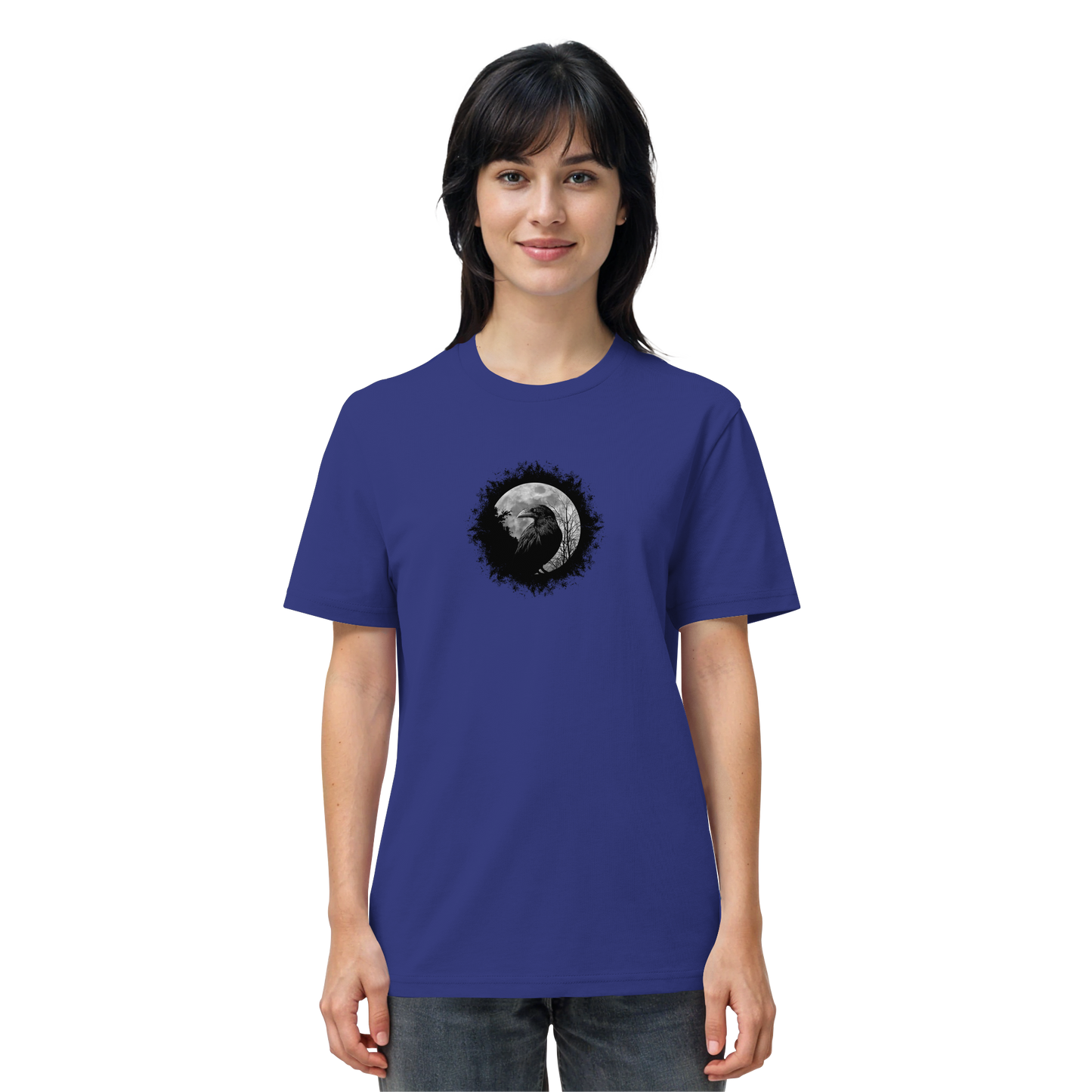 Schwarzer Rabe bei Vollmond  - Organic Shirt