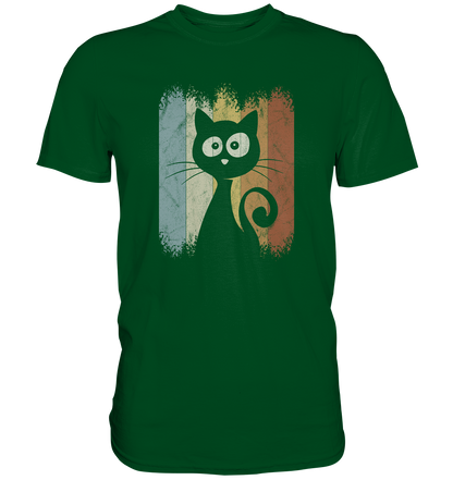 Retro Katze Silhouette - Premium Shirt