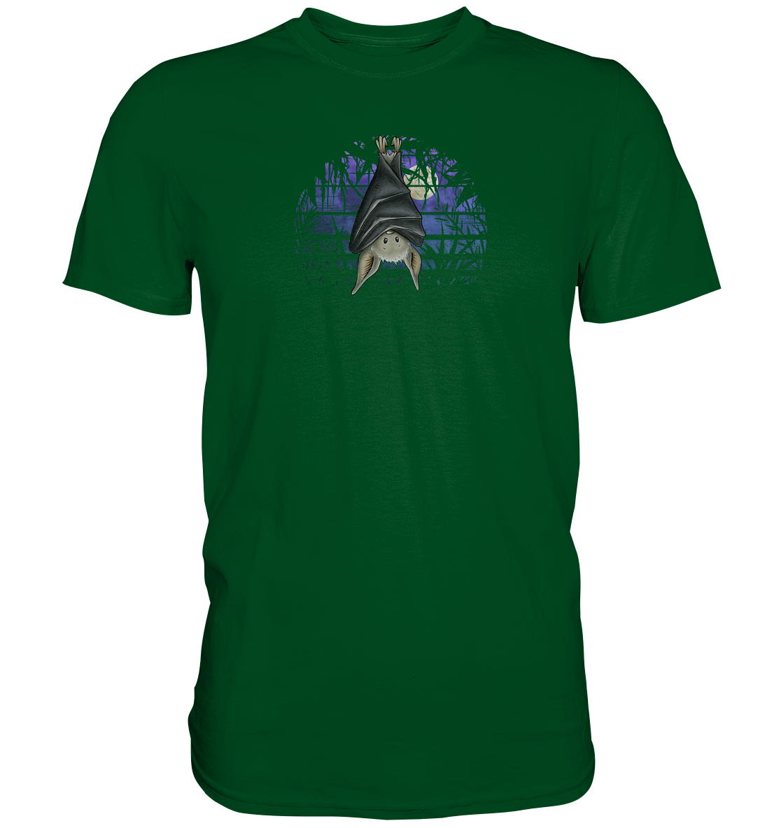 Fledermaus in blauer Nacht - Premium Shirt