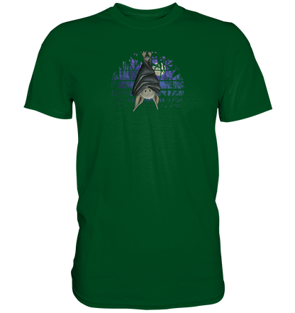 Fledermaus in blauer Nacht - Premium Shirt