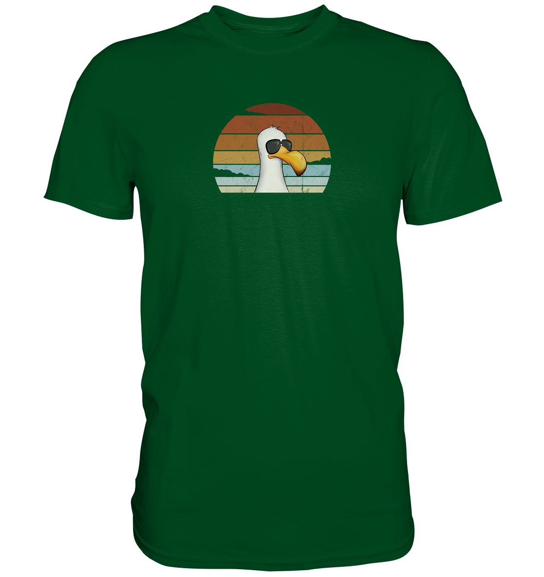 Cool lässige Retro Möwe - Premium Shirt