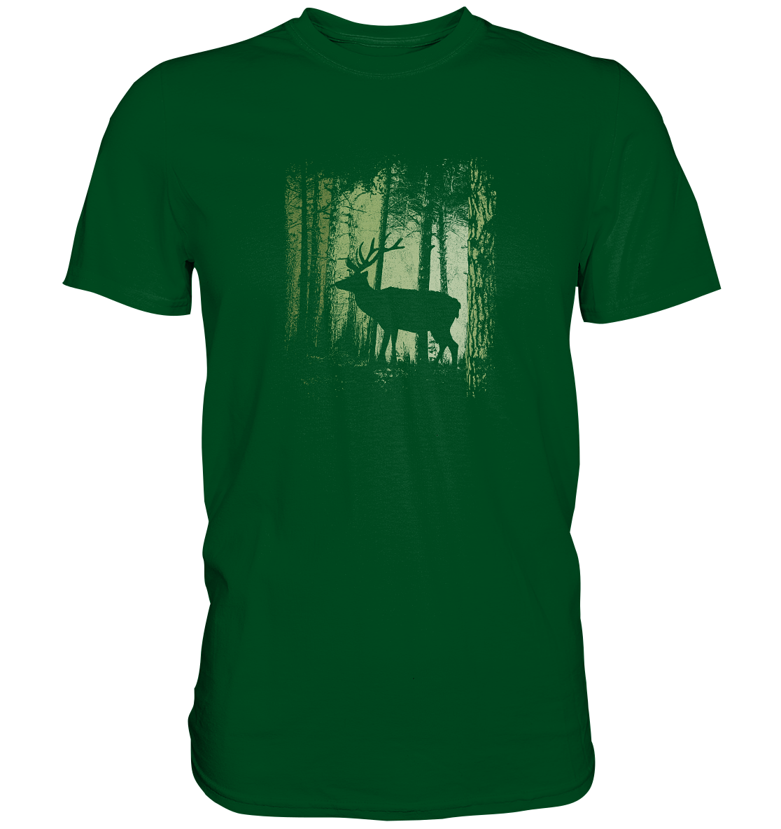 Hirsch im Zwielicht Wald - Premium Shirt