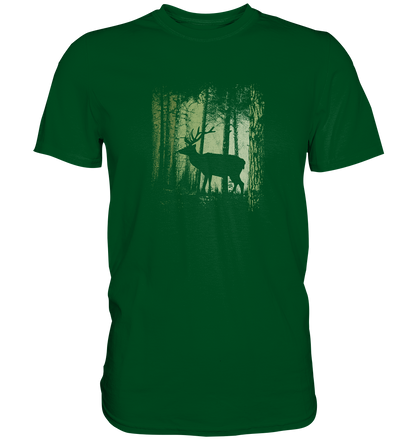 Hirsch im Zwielicht Wald - Premium Shirt