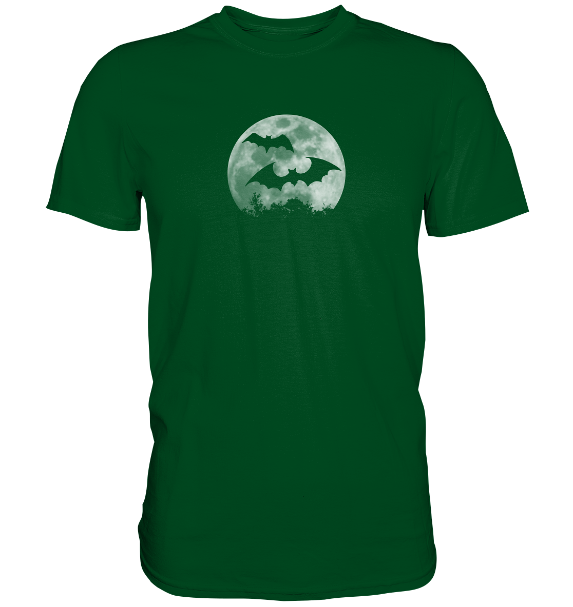 Fledermaus Silhouetten bei Vollmond - Premium Shirt