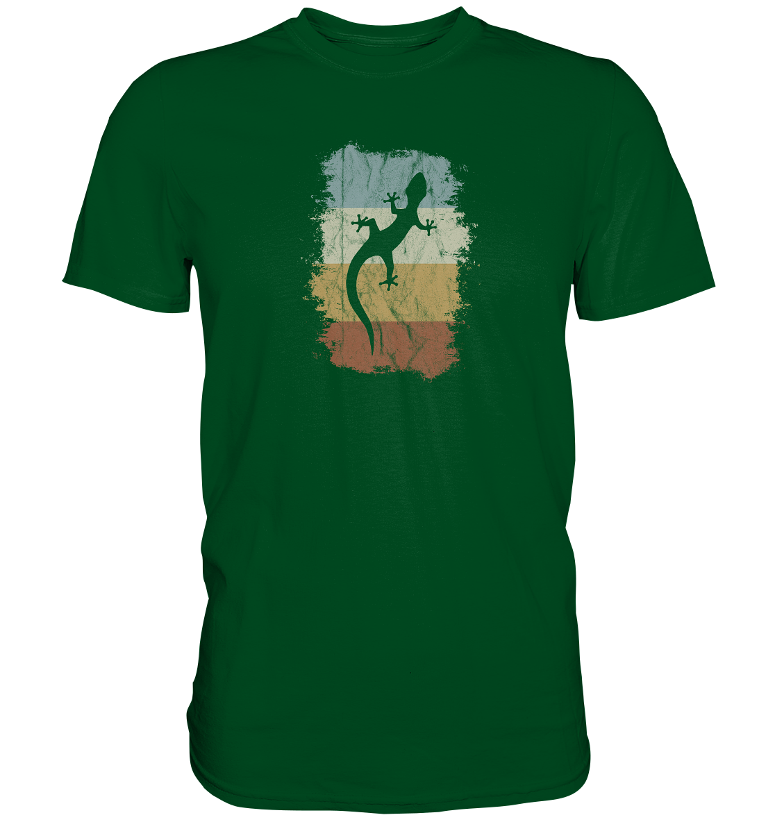 Retro Gecko Salamander Silhouette - Premium Shirt