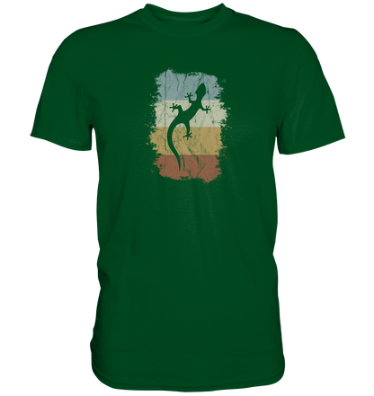 Retro Gecko Salamander Silhouette - Premium Shirt