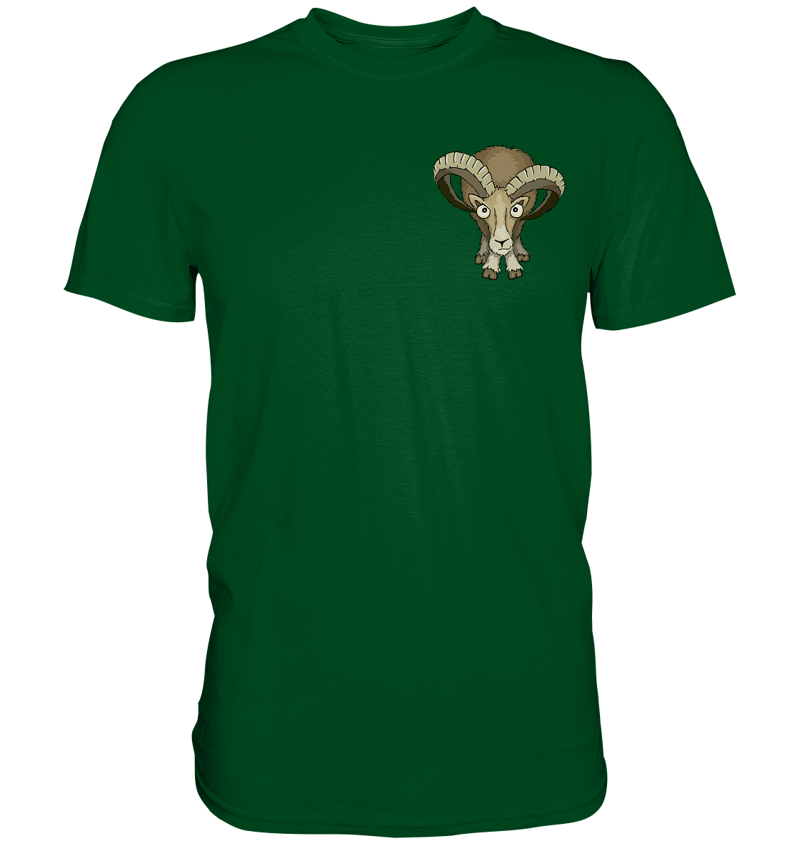 Bockiges Mufflon Widder Schafbock - Premium Shirt