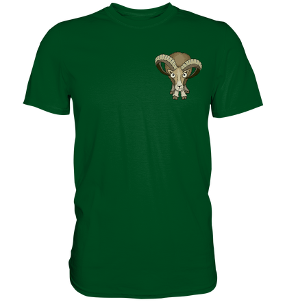 Bockiges Mufflon Widder Schafbock - Premium Shirt