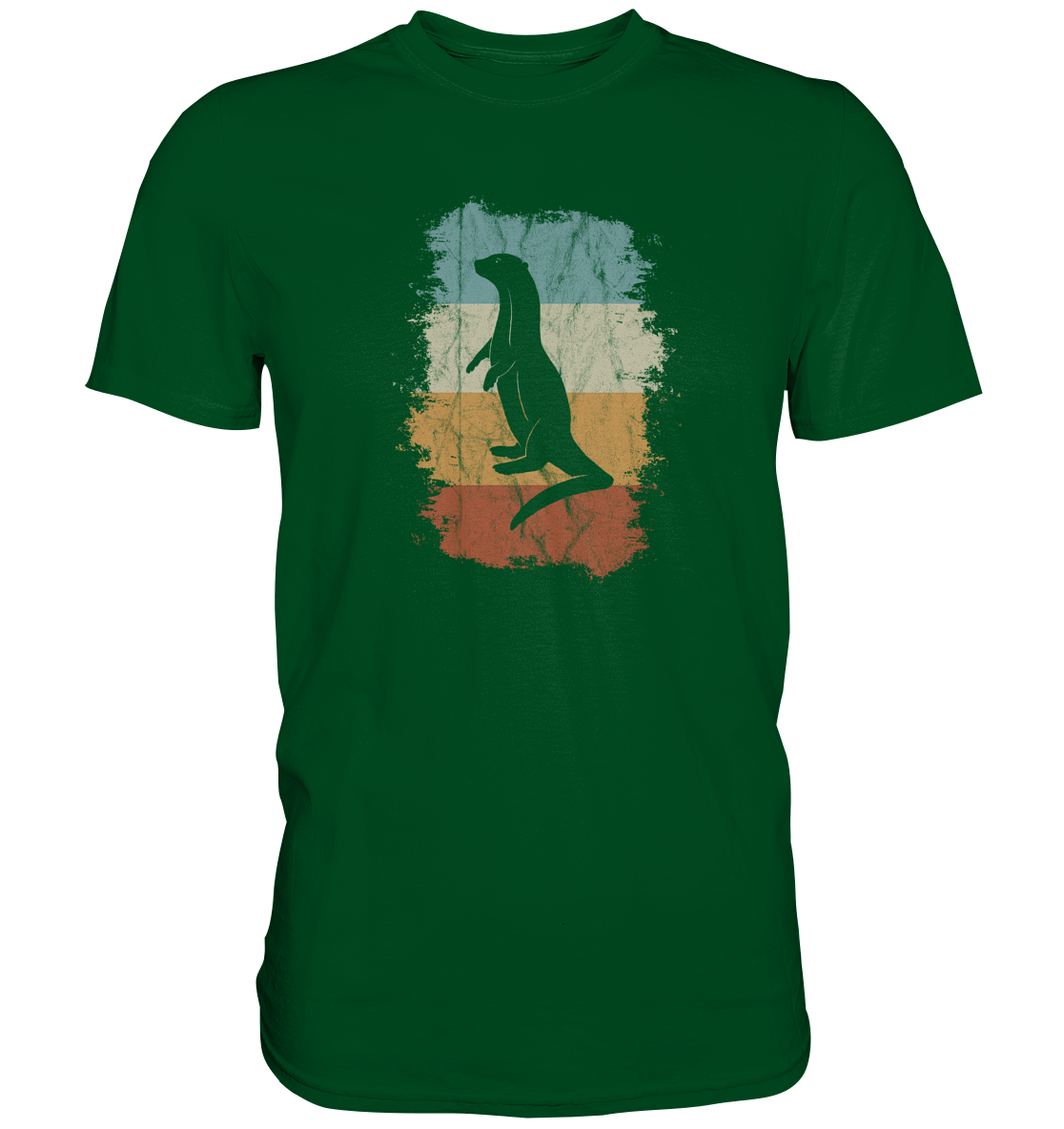 Retro Otter Fischotter Silhouette - Premium Shirt