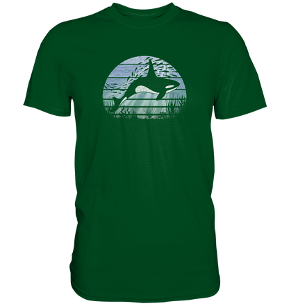 Retro Tiefsee Schwertwal Orca - Premium Shirt
