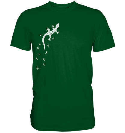 Gecko Eidechse Silhouette hell - Premium Shirt