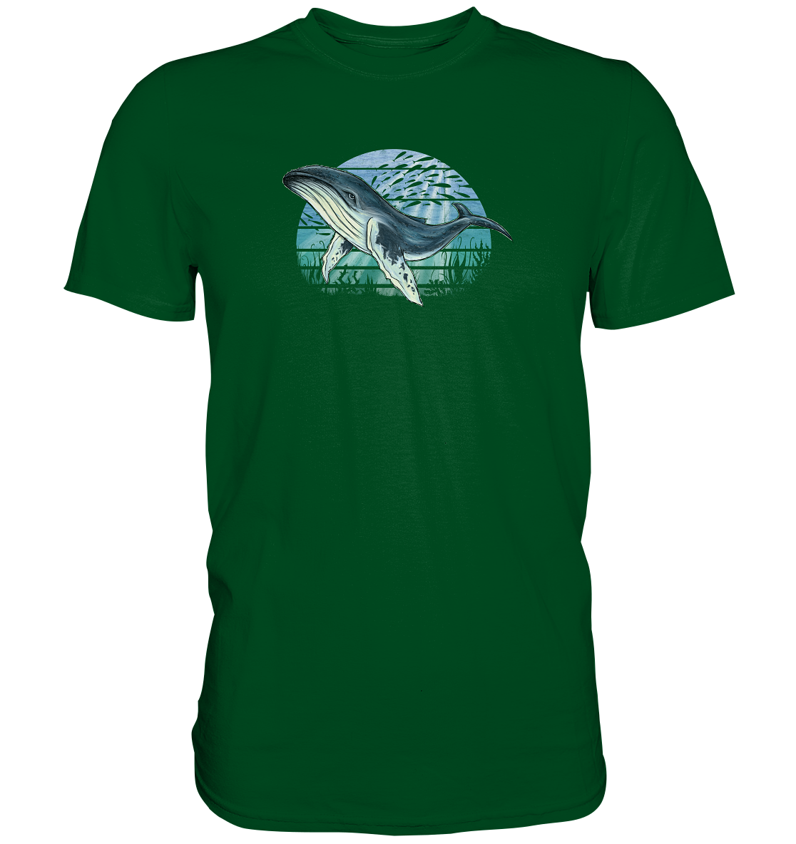 Retro Unterwasser Buckelwal - Premium Shirt