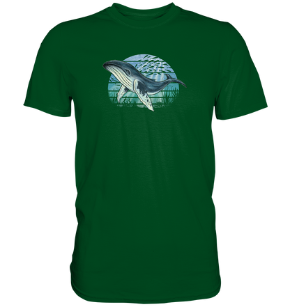 Retro Unterwasser Buckelwal - Premium Shirt