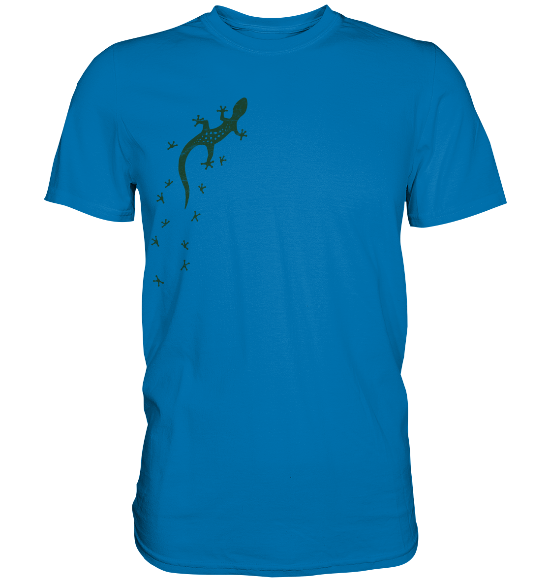 Gecko Eidechse Silhouette dunkel - Premium Shirt