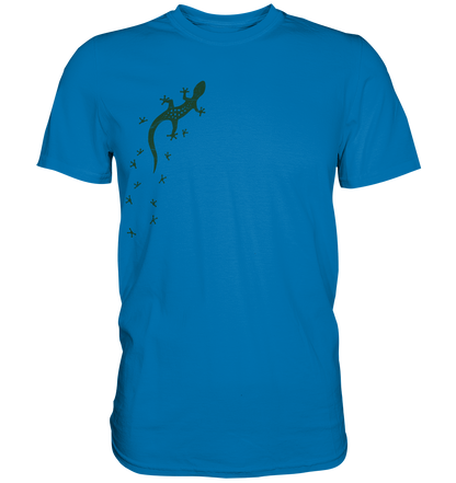 Gecko Eidechse Silhouette dunkel - Premium Shirt