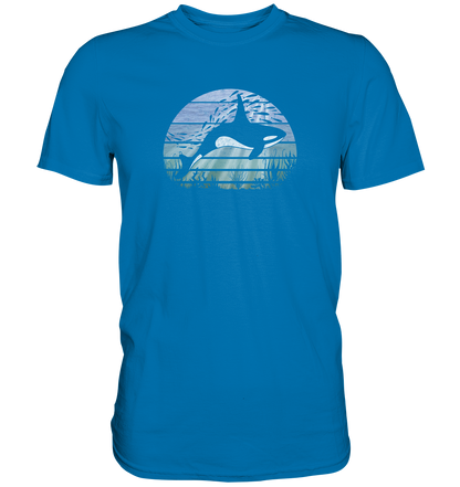 Retro Tiefsee Schwertwal Orca - Premium Shirt