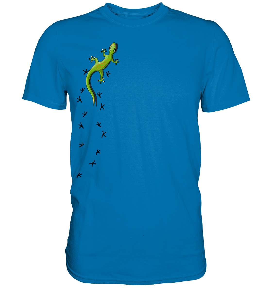 Kletternder Gecko mit Spuren - Premium Shirt