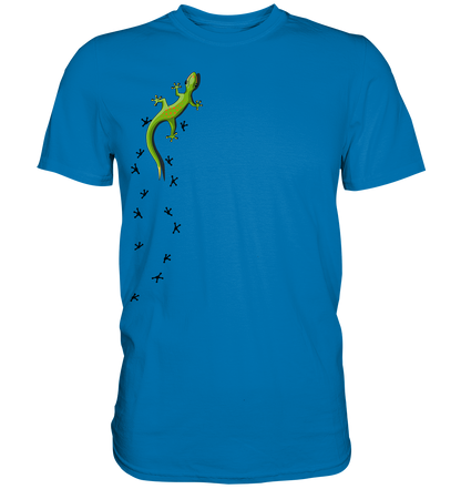 Kletternder Gecko mit Spuren - Premium Shirt