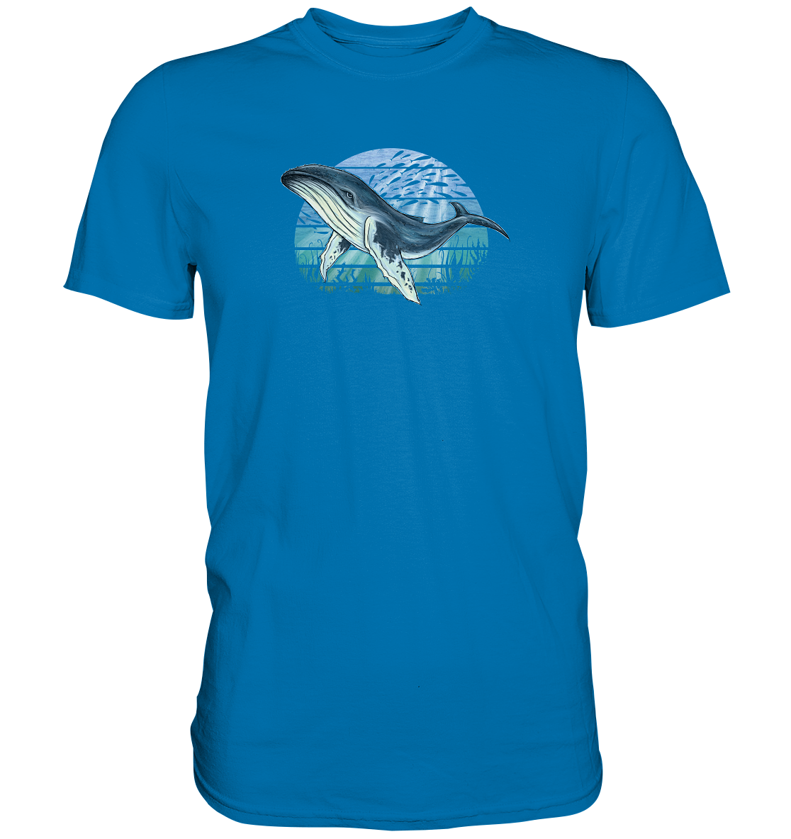 Retro Unterwasser Buckelwal - Premium Shirt