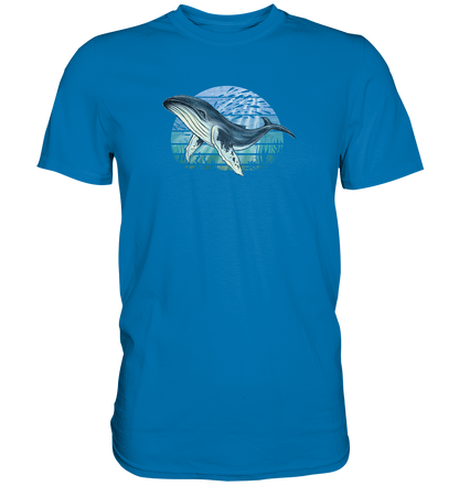 Retro Unterwasser Buckelwal - Premium Shirt
