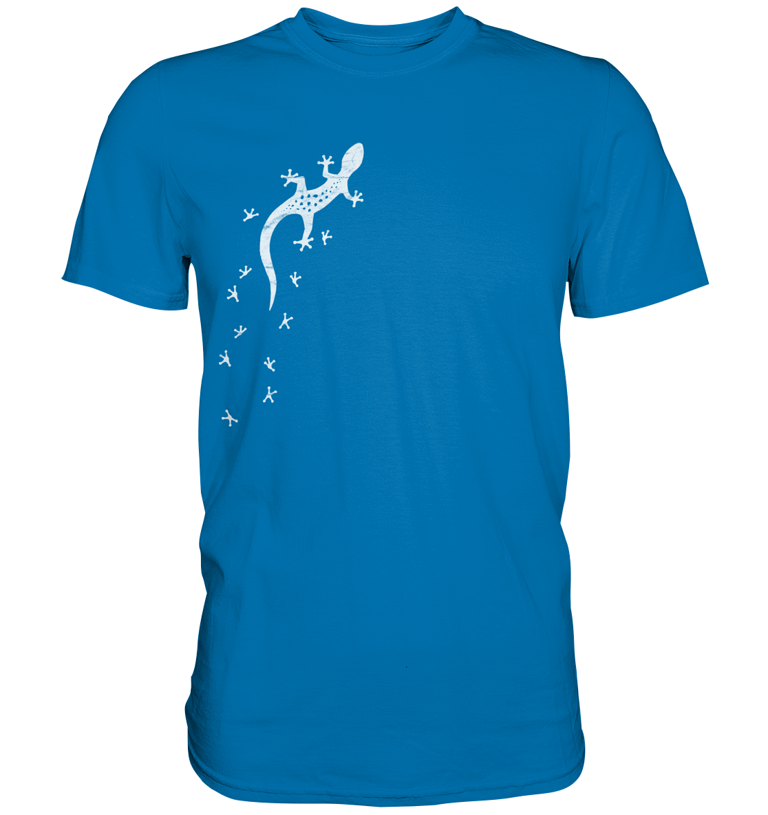 Gecko Eidechse Silhouette hell - Premium Shirt