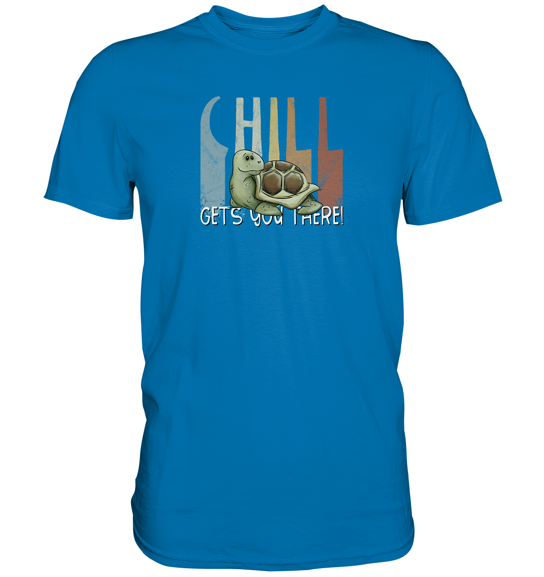 Gechillt gemütliche Schildkröte - Premium Shirt