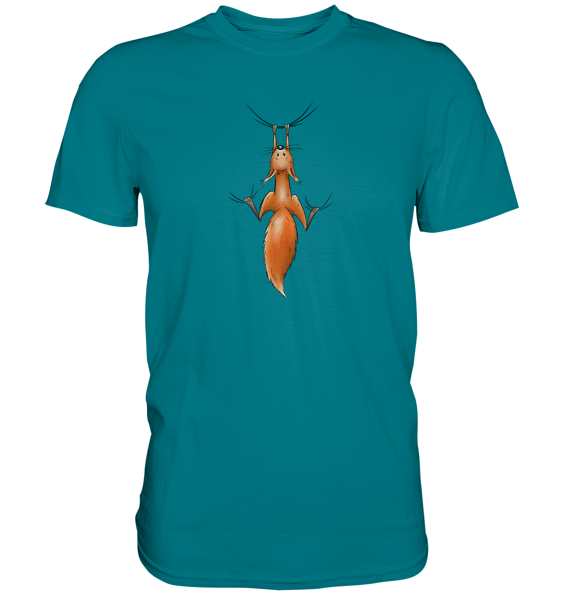 Rotes Eichhörnchen hängt ab - Premium Shirt