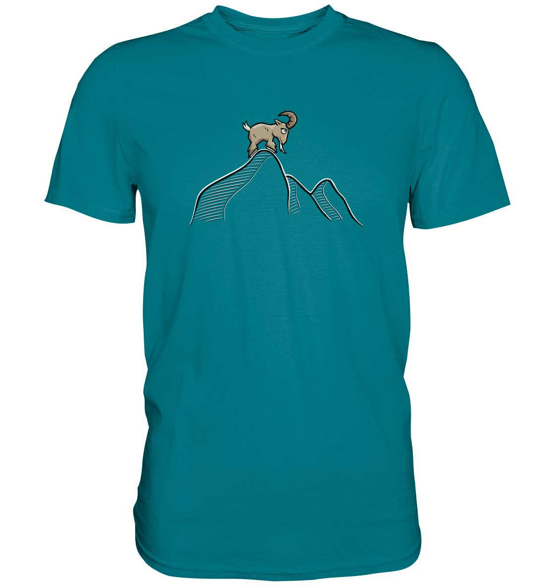 Ziegenbock in den Bergen - Premium Shirt