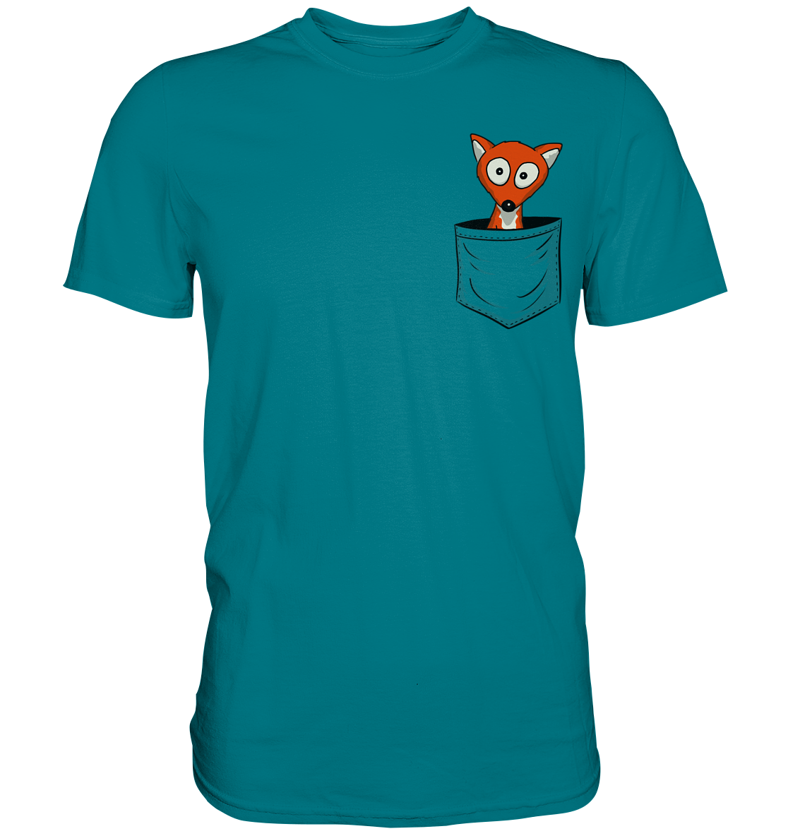Fuchs in der Brusttasche | Taschen-Fuchs - Premium Shirt
