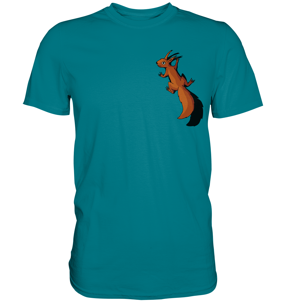 Süßes Eichhörnchen klettert - Premium Shirt