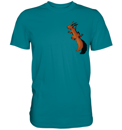 Süßes Eichhörnchen klettert - Premium Shirt