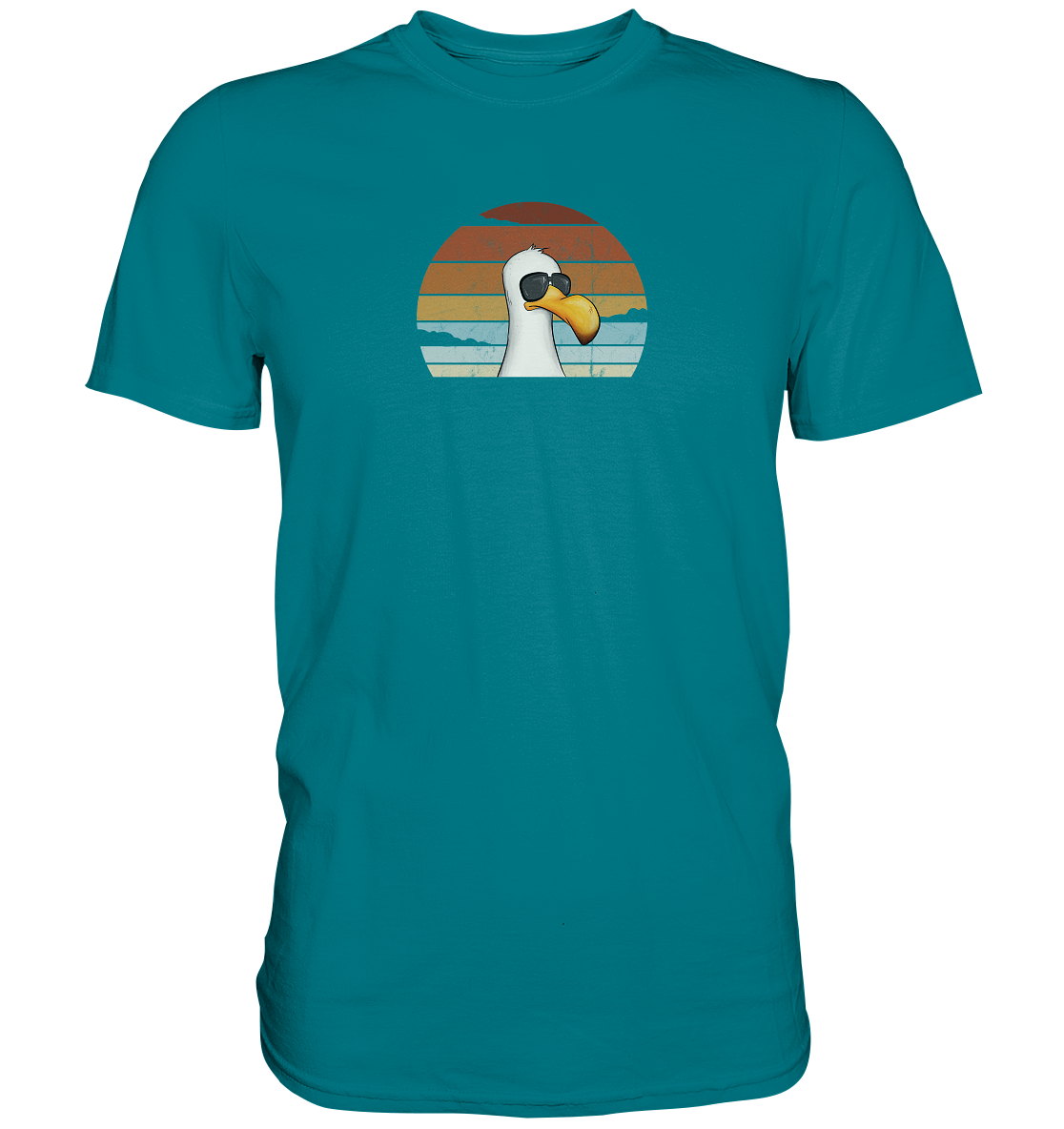 Cool lässige Retro Möwe - Premium Shirt