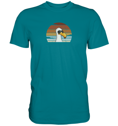 Cool lässige Retro Möwe - Premium Shirt