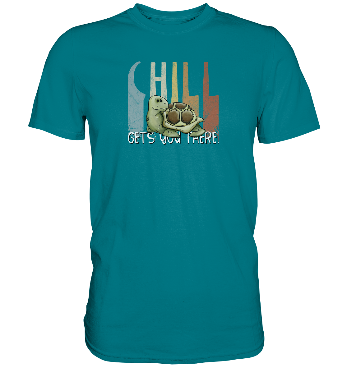 Gechillt gemütliche Schildkröte - Premium Shirt