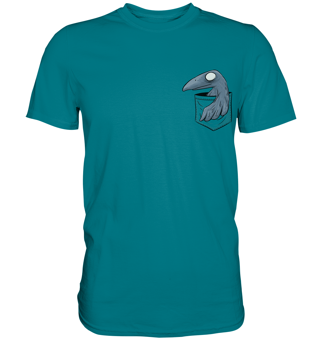 Grufti Rabe Krähe in der Tasche - Premium Shirt