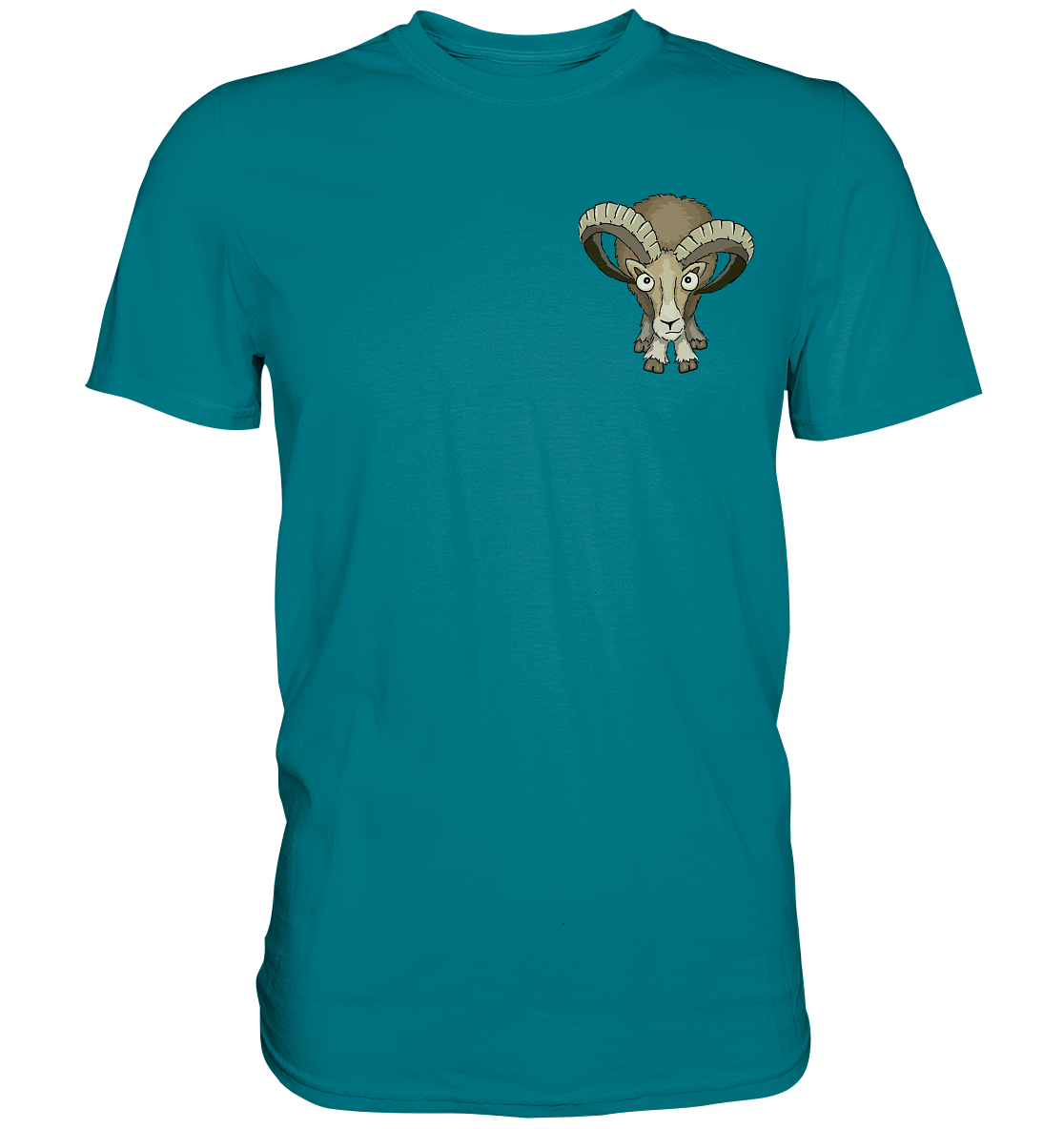 Bockiges Mufflon Widder Schafbock - Premium Shirt