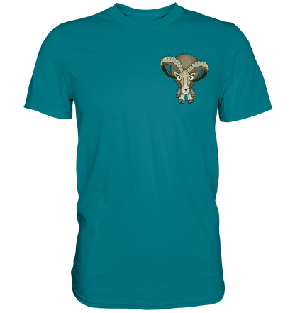 Bockiges Mufflon Widder Schafbock - Premium Shirt