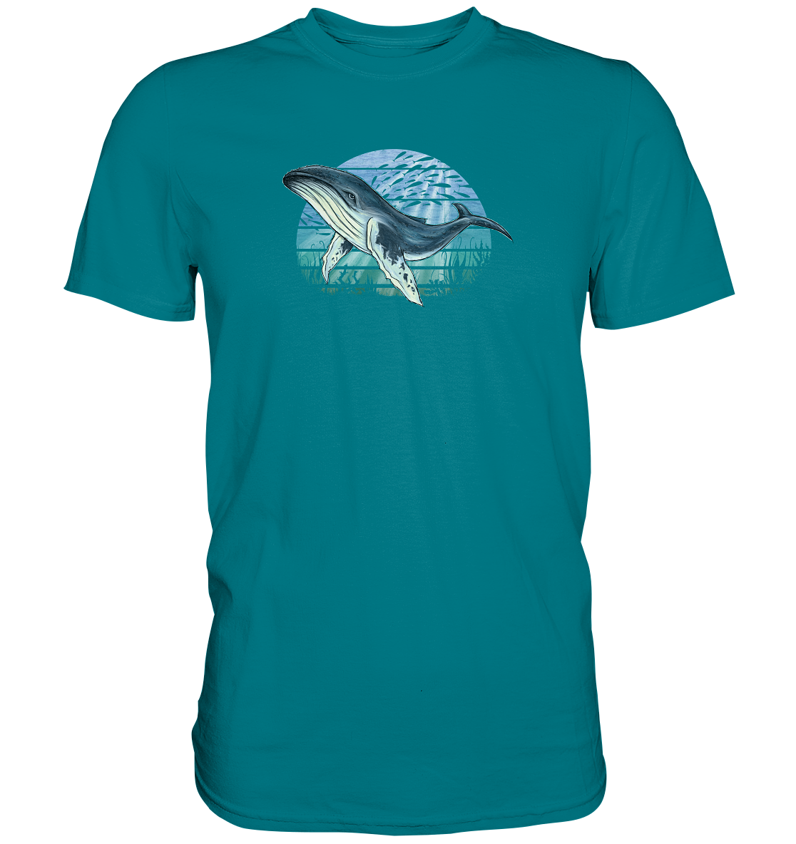 Retro Unterwasser Buckelwal - Premium Shirt