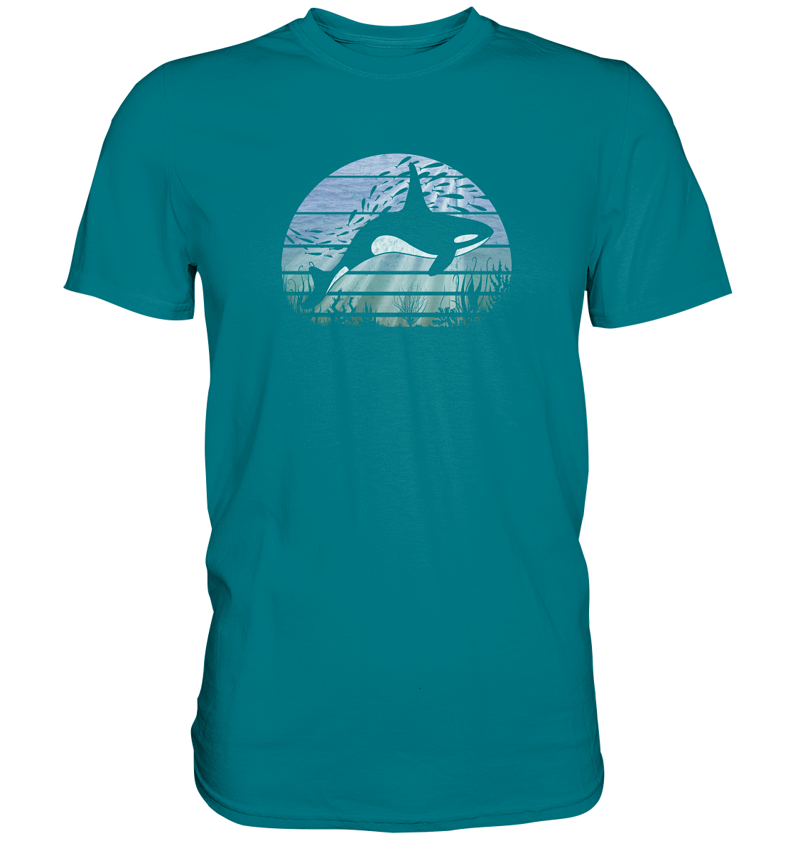 Retro Tiefsee Schwertwal Orca - Premium Shirt