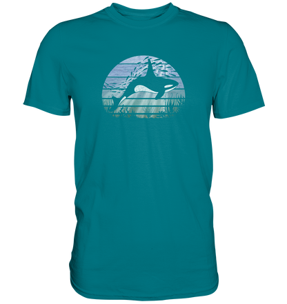 Retro Tiefsee Schwertwal Orca - Premium Shirt