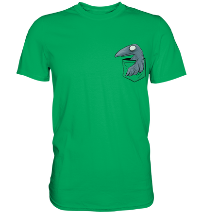 Grufti Rabe Krähe in der Tasche - Premium Shirt