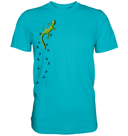 Kletternder Gecko mit Spuren - Premium Shirt