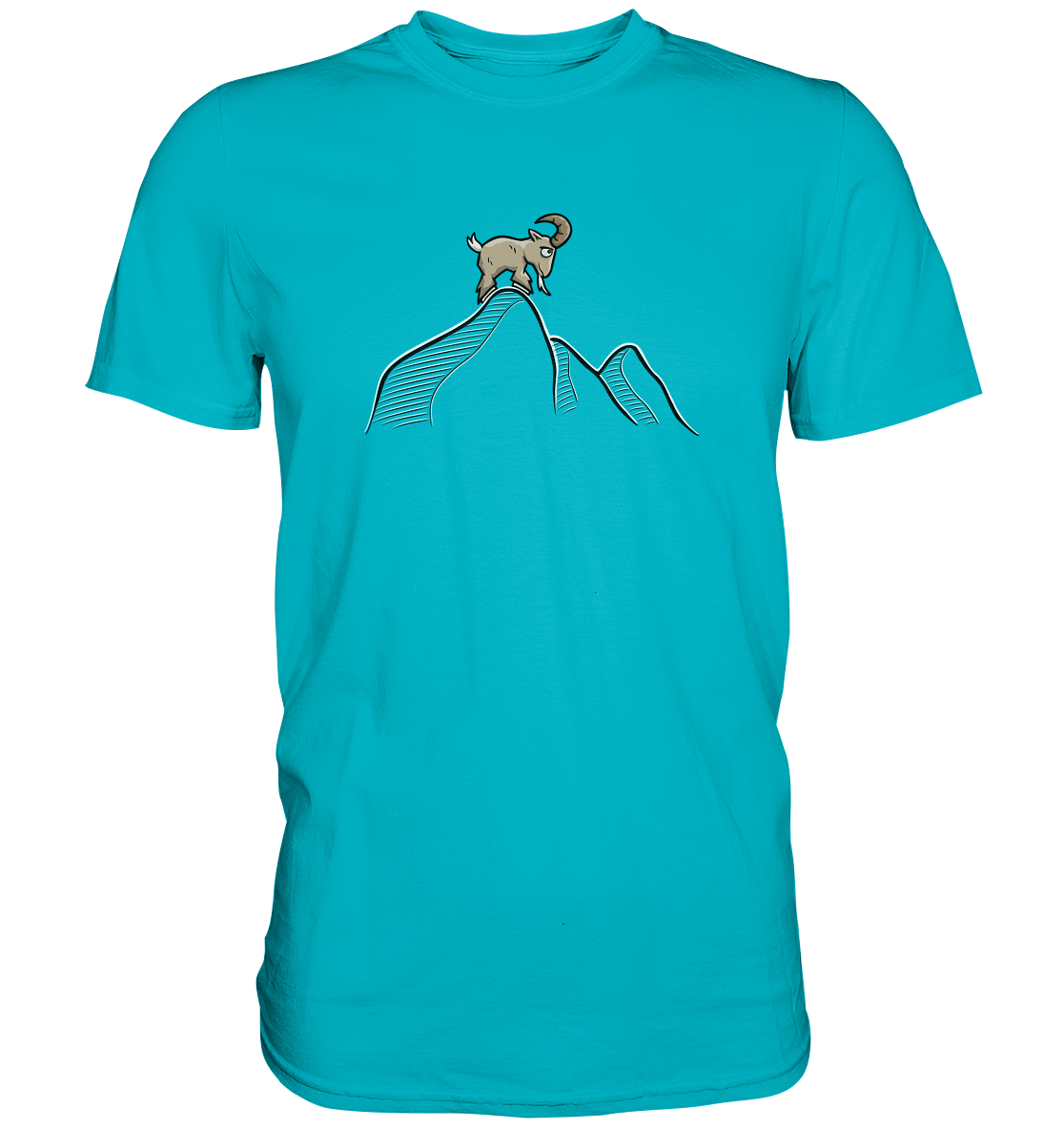 Ziegenbock in den Bergen - Premium Shirt