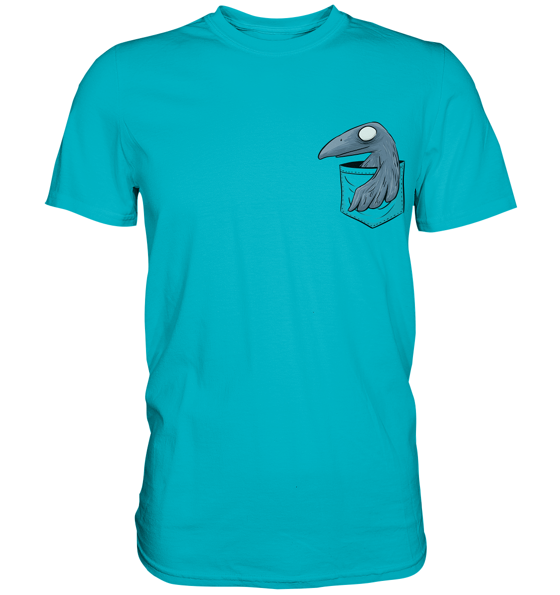 Grufti Rabe Krähe in der Tasche - Premium Shirt