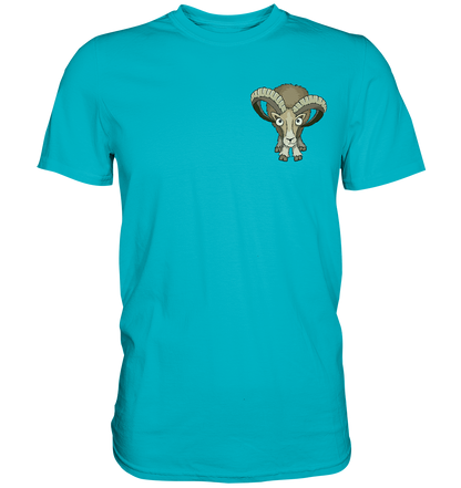 Bockiges Mufflon Widder Schafbock - Premium Shirt