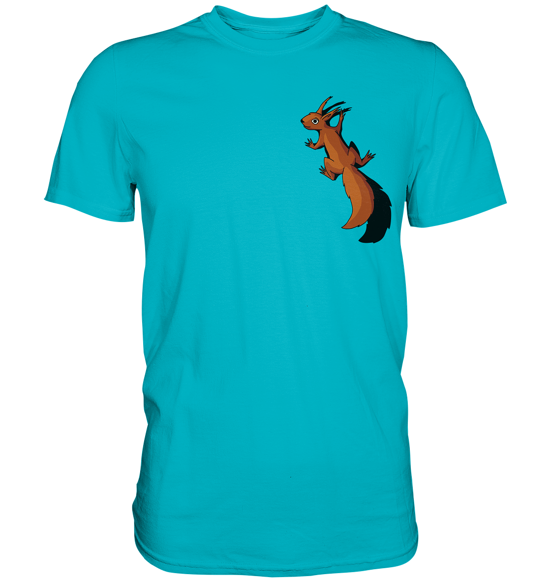 Süßes Eichhörnchen klettert - Premium Shirt