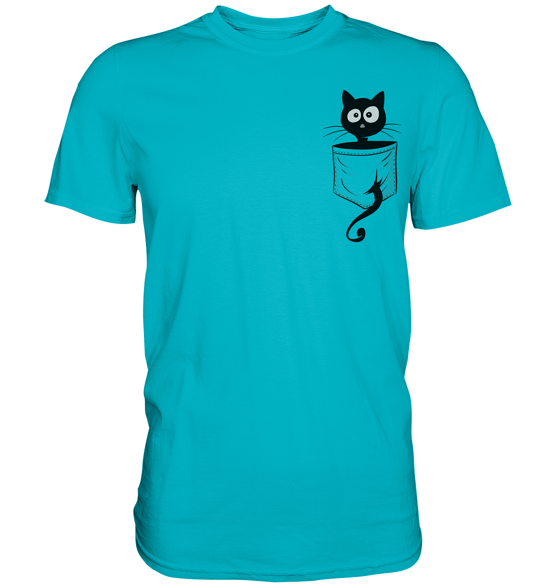 Schwarze Katze in der Tasche - Premium Shirt